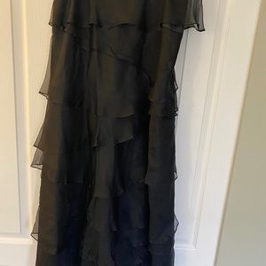 Veronique Young - Maxi Skirt - Black -100% Silk